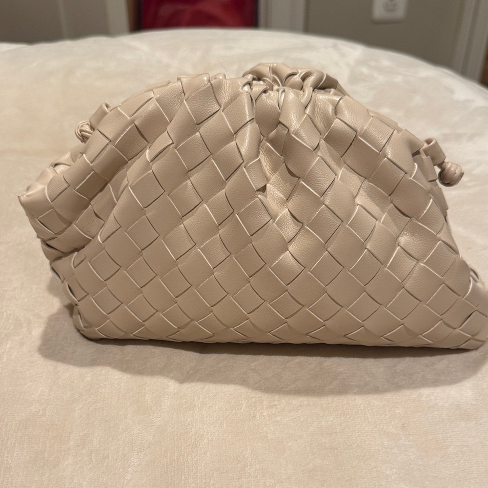 Amazon Cream Woven Wristlet
